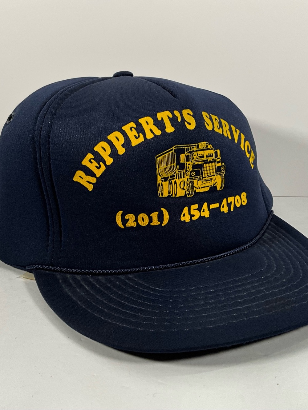 Vintage 80s Trucker Style SnapBack Hat Auto Service Logo Hat